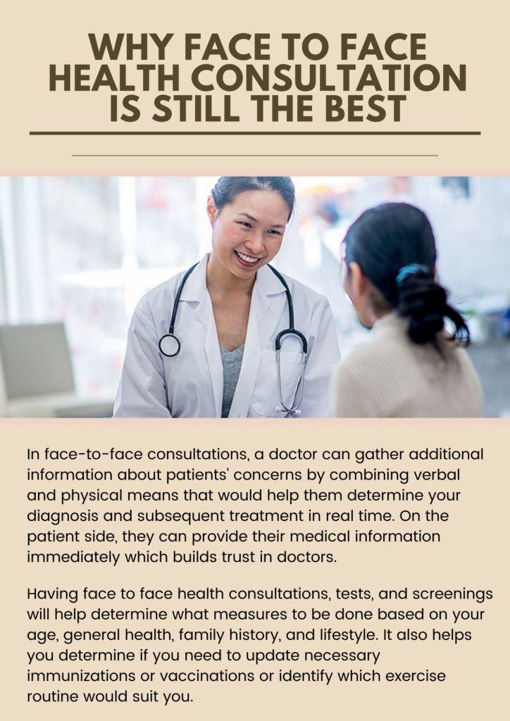 Why Face to Face Health Consultation is still the Best | KAISER MEDICAL CENTER 